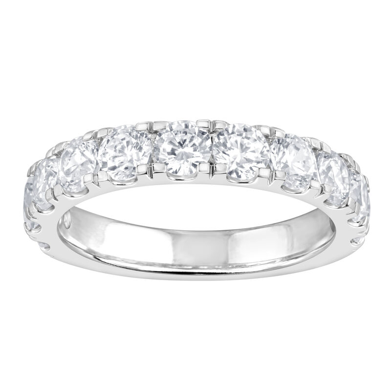 Round Lab Grown Diamond 2ctw. Anniversary Band in 10k White Gold image number null